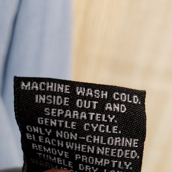 Zac & Rachel Womens Blue Lyocel Asymmetrical Button Down Shirt Large - Picture 6 of 7